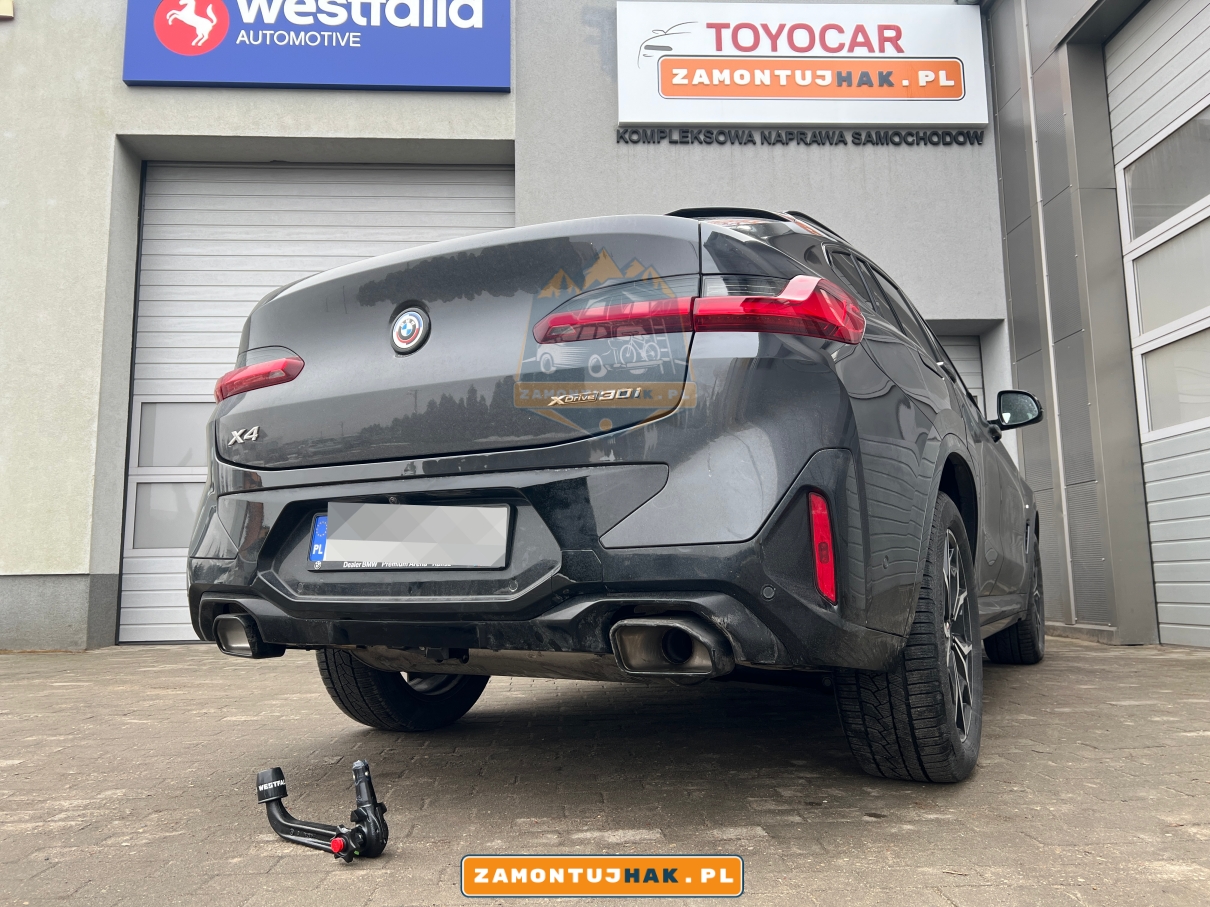 Montaż haka holowniczego w BMW X4 G02 LCI w autoryzowanym serwisie montażu haków holowniczych